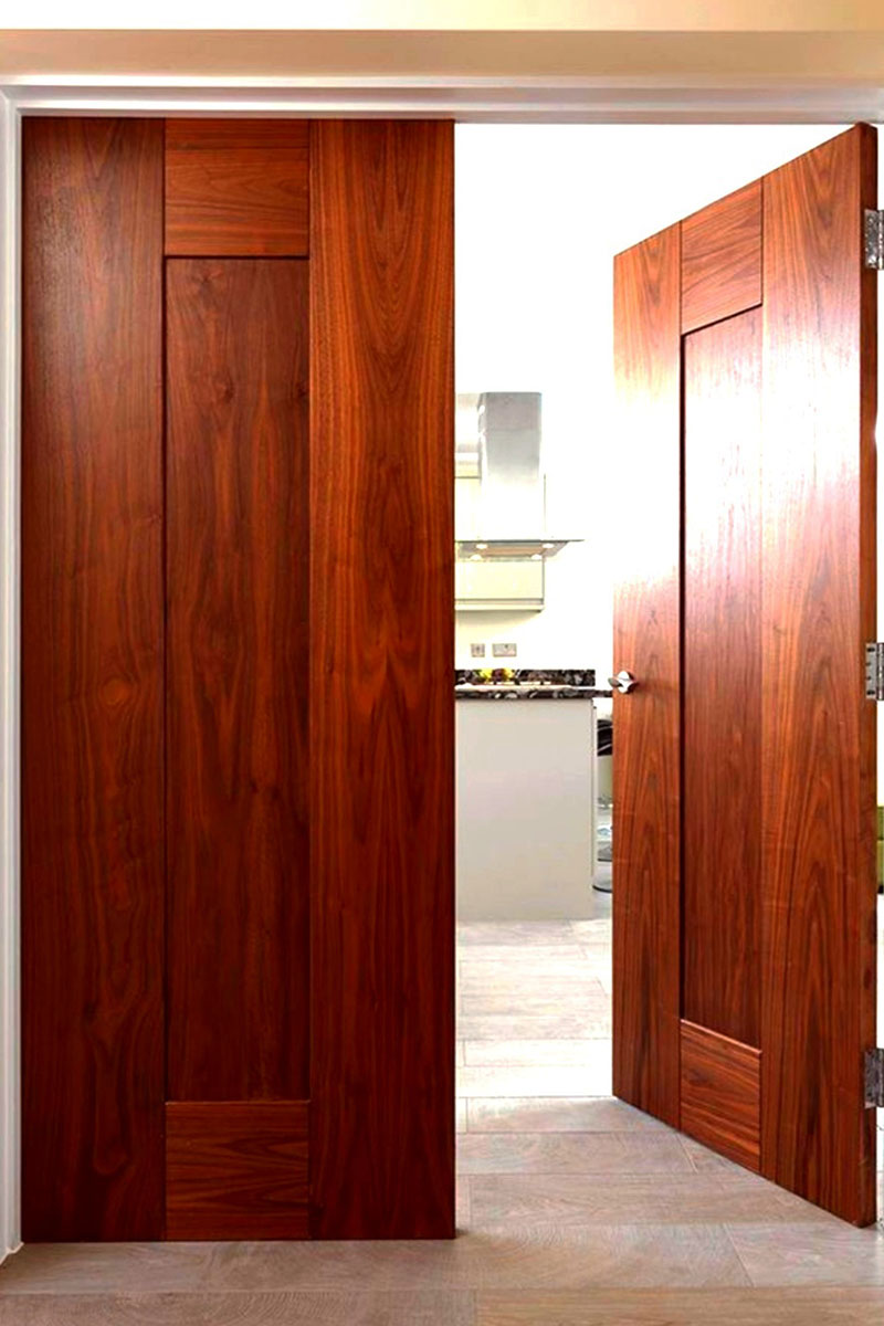 Wooden outdoor doors