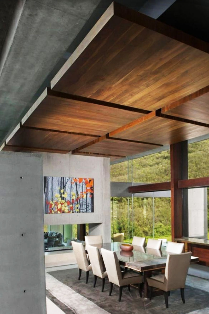 Wooden ceiling trim